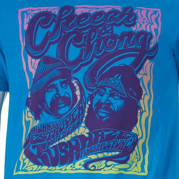 New! Cheech & Chong Psychedellic Movie T-Shirt - Picture 2 of 2